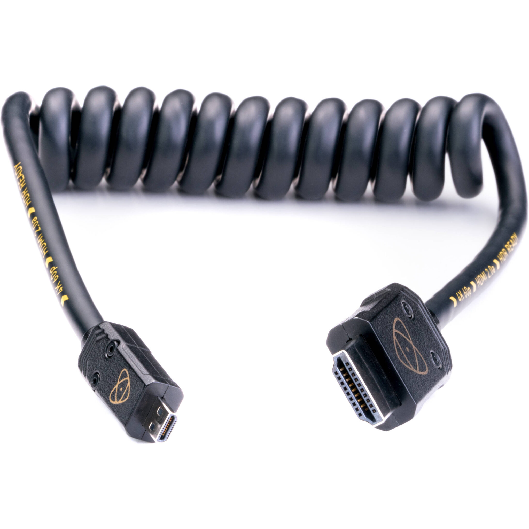 7ab359771678cbc258514c4e02aecc9f.jpg Atomos AtomFLEX Cable micro-HDMI a HDMI en espiral (12 a 24") - Imagen 1
