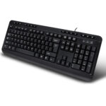 Teclado multimedia Adesso EasyTouch 132 con concentrador USB de 3 puertos (negro) - Imagen 5