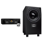 Adam Professional Audio A44H Kit de monitor de estudio de campo cercano activo de 2 vías dual de 4" con subwoofer (par)