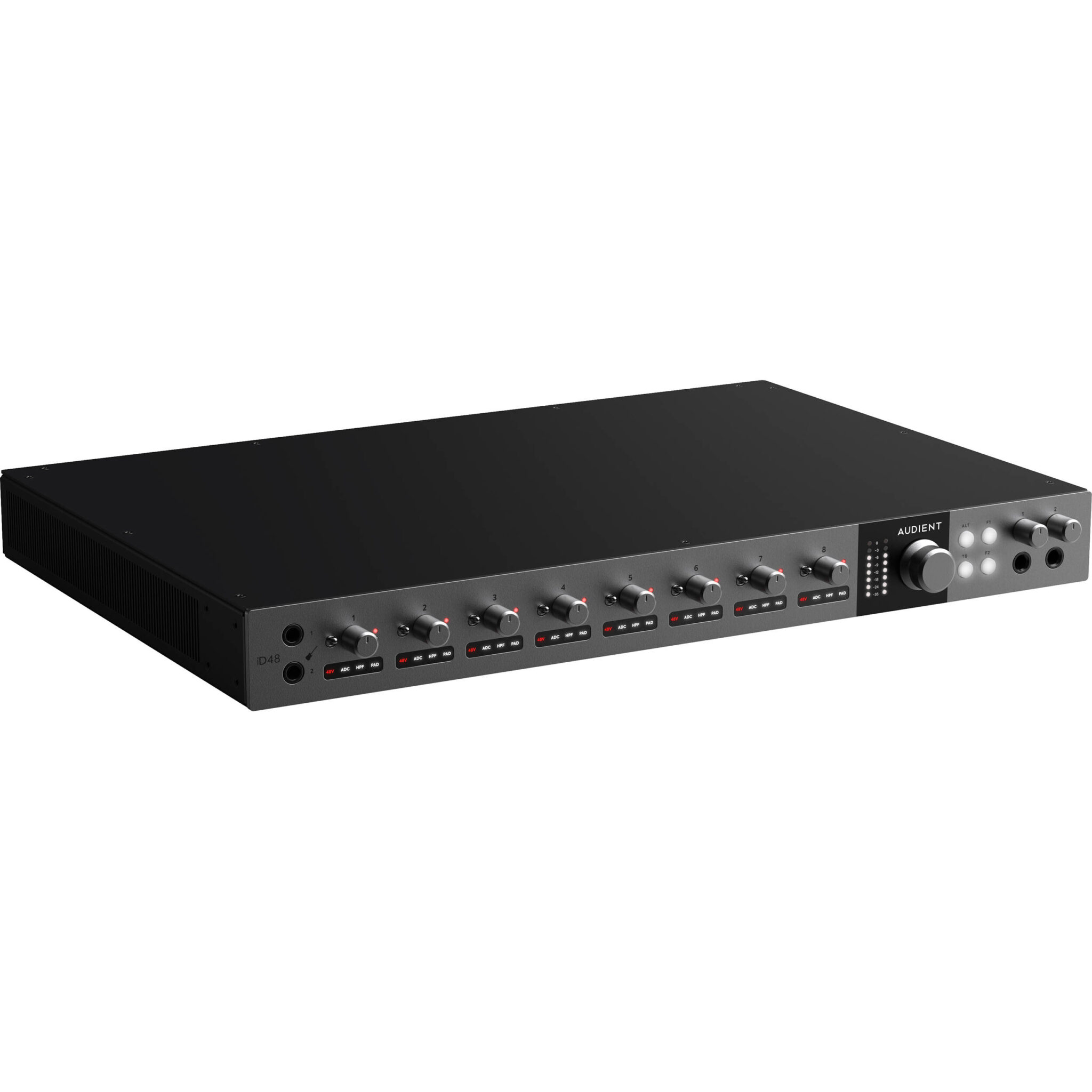 7f5e7b131219df3e9fe8eb950ee9e052.jpg Audient iD48 de 24 pulgadas | Interfaz de audio USB-C de 32 salidas - Imagen 1