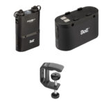 Paquete de alimentación de doble salida Bolt PP-500DR con dos baterías extraíbles PP-5800BP y kit de abrazadera de montaje PP-MCX