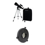 Celestron Travel Scope 70 mm f/5.7 AZ Telescopio refractor y kit de filtro solar EclipSmart