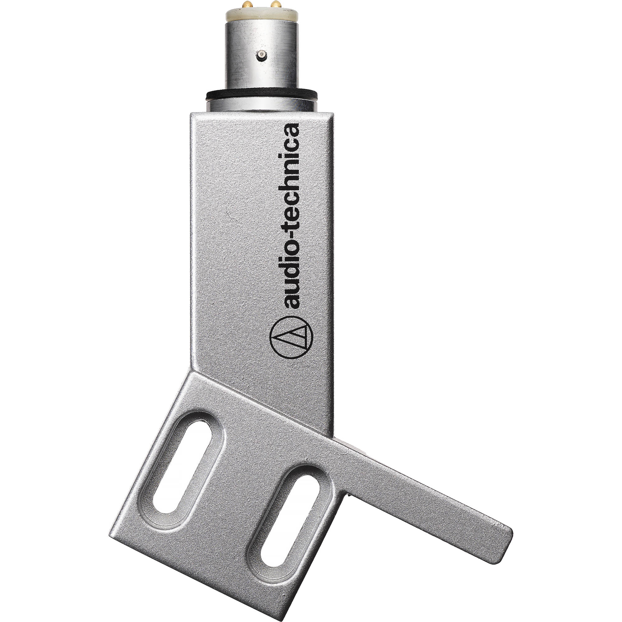 80d497f664bfff2a72b143cdeb5196dd.jpg Audio-Technica AT-HS4 Cabezal de montaje universal de 1/2" (plateado) - Imagen 1