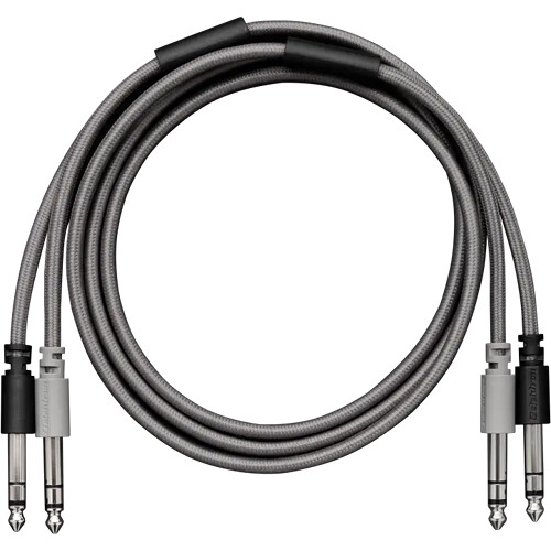 80db35ad21b2924da1b0ac4775c4d98f.jpg Elektron Cable de audio balanceado TRS doble para teléfono de 1/4" (2') - Imagen 1