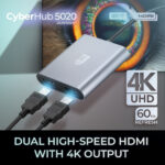 Adaptador Adesso USB-C macho a Dual-HDMI 4K hembra (5,9") - Imagen 8