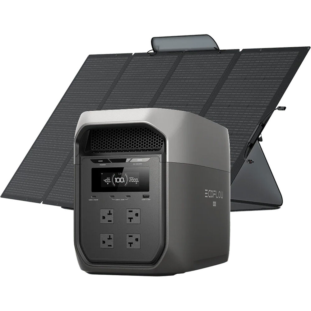 81d44baaac4626c7a8af2f2337679912.jpg Central eléctrica ultraportátil EcoFlow DELTA 3 con panel solar de 400 W (negro) - Imagen 1