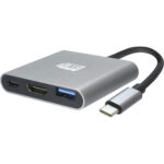 Estación de acoplamiento multipuerto USB-C 3 en 1 Adesso (compatible con TAA) - Imagen 4
