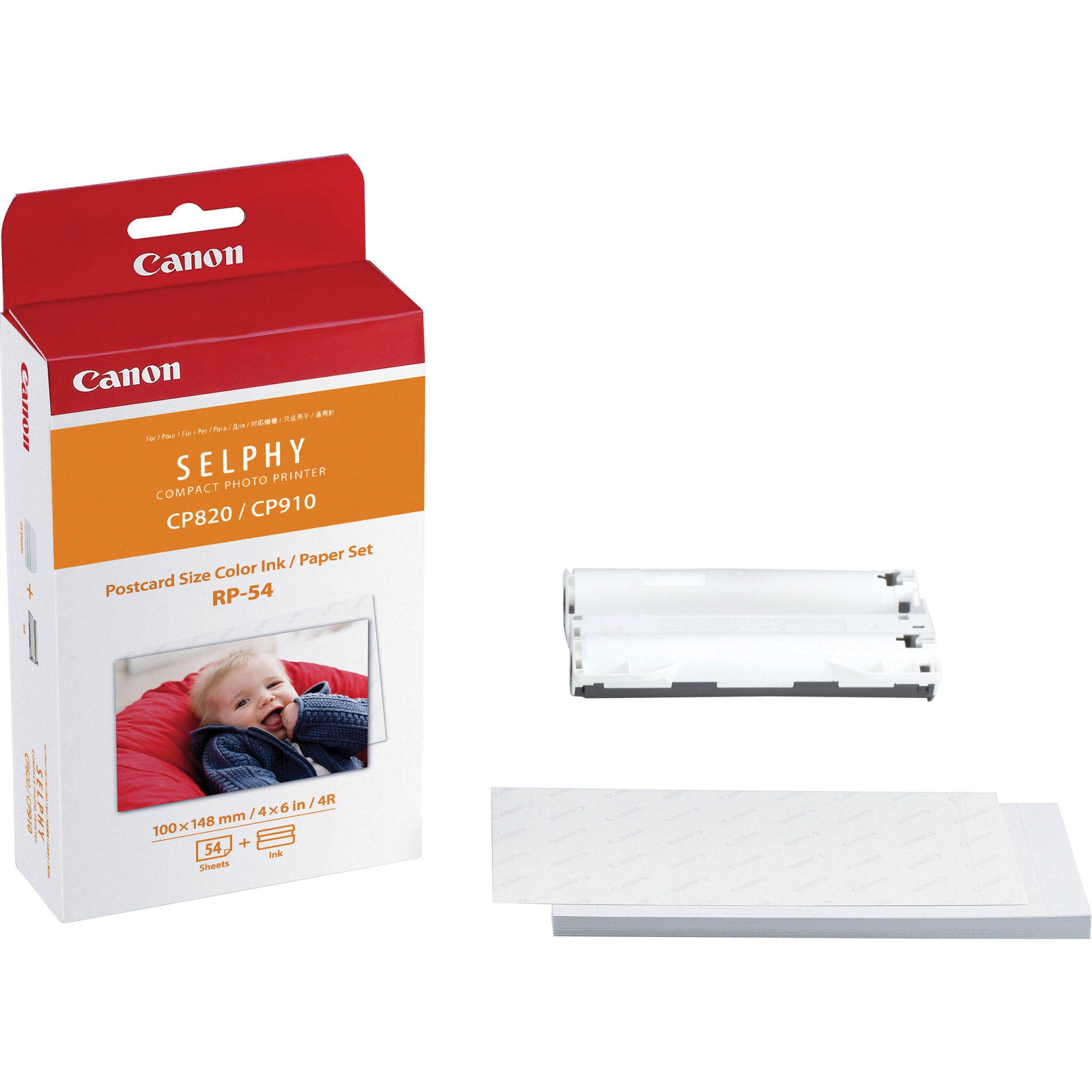 842cc0c3204371e09e8186a4574c8c4b.jpg Canon RP-54 High-Capacity Color Ink/Paper Set for SELPHY CP910 Printer - Imagen 1