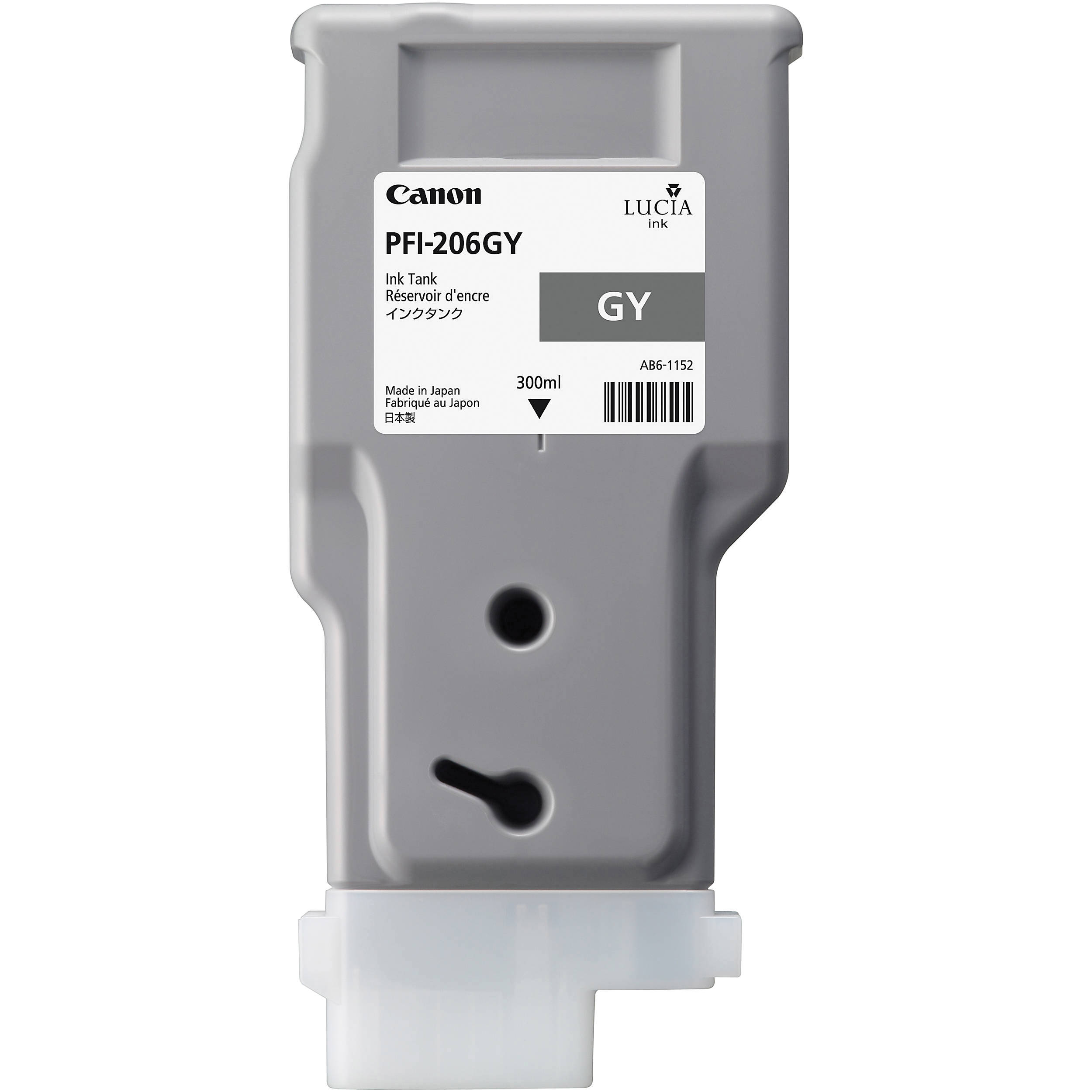 85f054111ce7b9e6e0822e8e2083a52b-1.jpg Canon PFI-206 Gray Ink Cartridge (300 ml) - Imagen 1