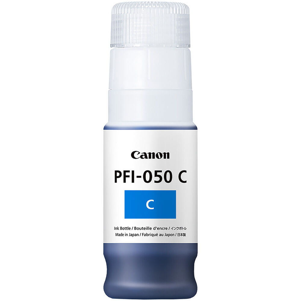 85f5723697047fd80907906a2876fe16-1.jpg Canon PFI-050 Cyan Pigment Ink Tank for imagePROGRAF TC-20 (70mL) - Imagen 1