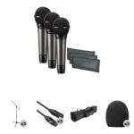 Audio-Technica ATM510 Kit económico para 3 personas con micrófonos, soportes, cables, protectores contra el viento y bolsa - Imagen 3