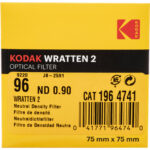 Filtro ND de gel óptico Kodak #96 Warts 2 (3 x 3", 3 paradas)