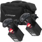 American DJ Pocket Scan Pak - 2 escáneres con espejo Inno Pocket Scan con bolsa F4 Par