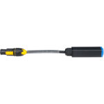 American DJ IP65 Locking Power Connector to Standard Locking Power Connector (1', Blue) - Imagen 3