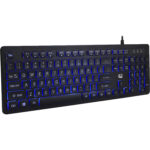 Teclado iluminado antimicrobiano con letra grande Adesso