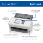 Escáner de escritorio inalámbrico profesional Brother ADS-4700W - Imagen 3