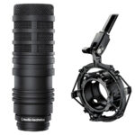 Audio-Technica BP40 Kit de micrófono de transmisión dinámico de diafragma grande con soporte antivibración