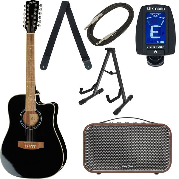 8ceb9826e866a0c63196a6eb9c2a4c30.jpg Harley Benton D-200CE-12BK Bundle - Imagen 1