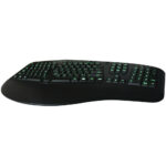 Adesso Tru-Form 150 Teclado ergonómico iluminado de 3 colores (negro) - Imagen 3