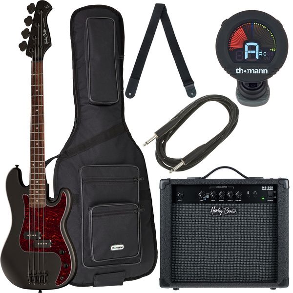 9046754b172e33c6ea0881087a4de4b9.jpg Harley Benton PB-Shorty SBK Standard Bundle - Imagen 1