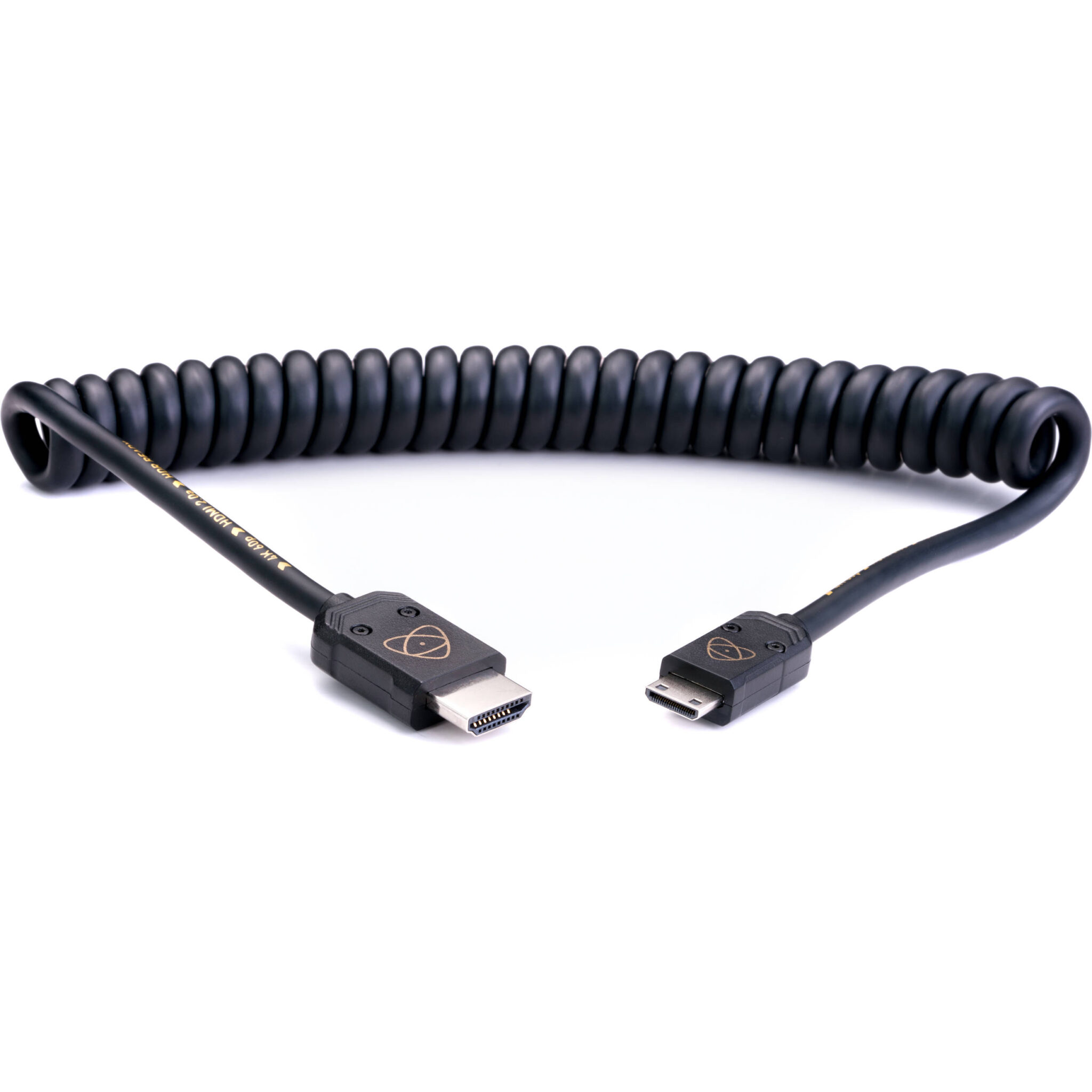 90c9fbedcc9b5bca40ab425c43d3a4cd.jpg Cable Mini-HDMI a HDMI en espiral Atomos AtomFLEX (16 a 32") - Imagen 1