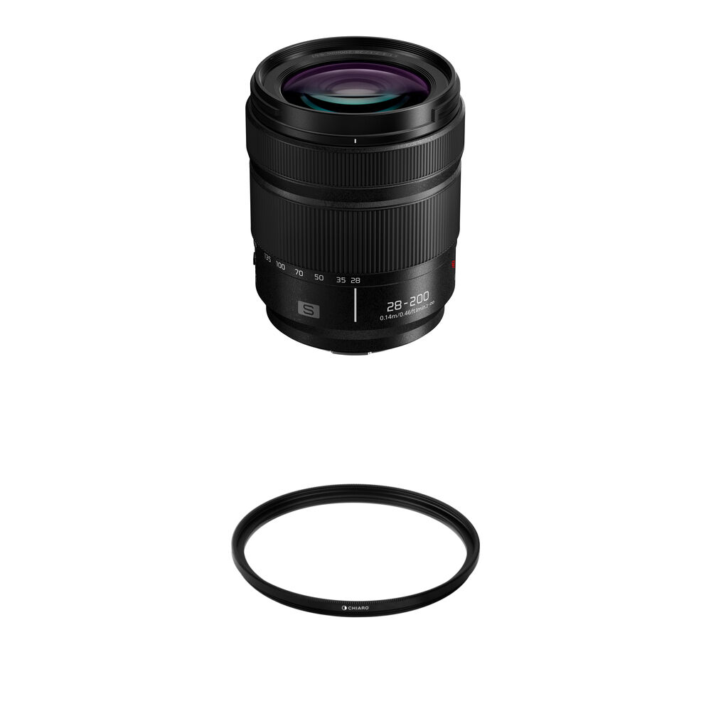 90ed4ff703d51af4f2d942845d5707c3.jpg Panasonic LUMIX S 28-200 mm f/4-7.1 MACRO O.I.S. Lente con kit de filtro UV (montaje L) - Imagen 1