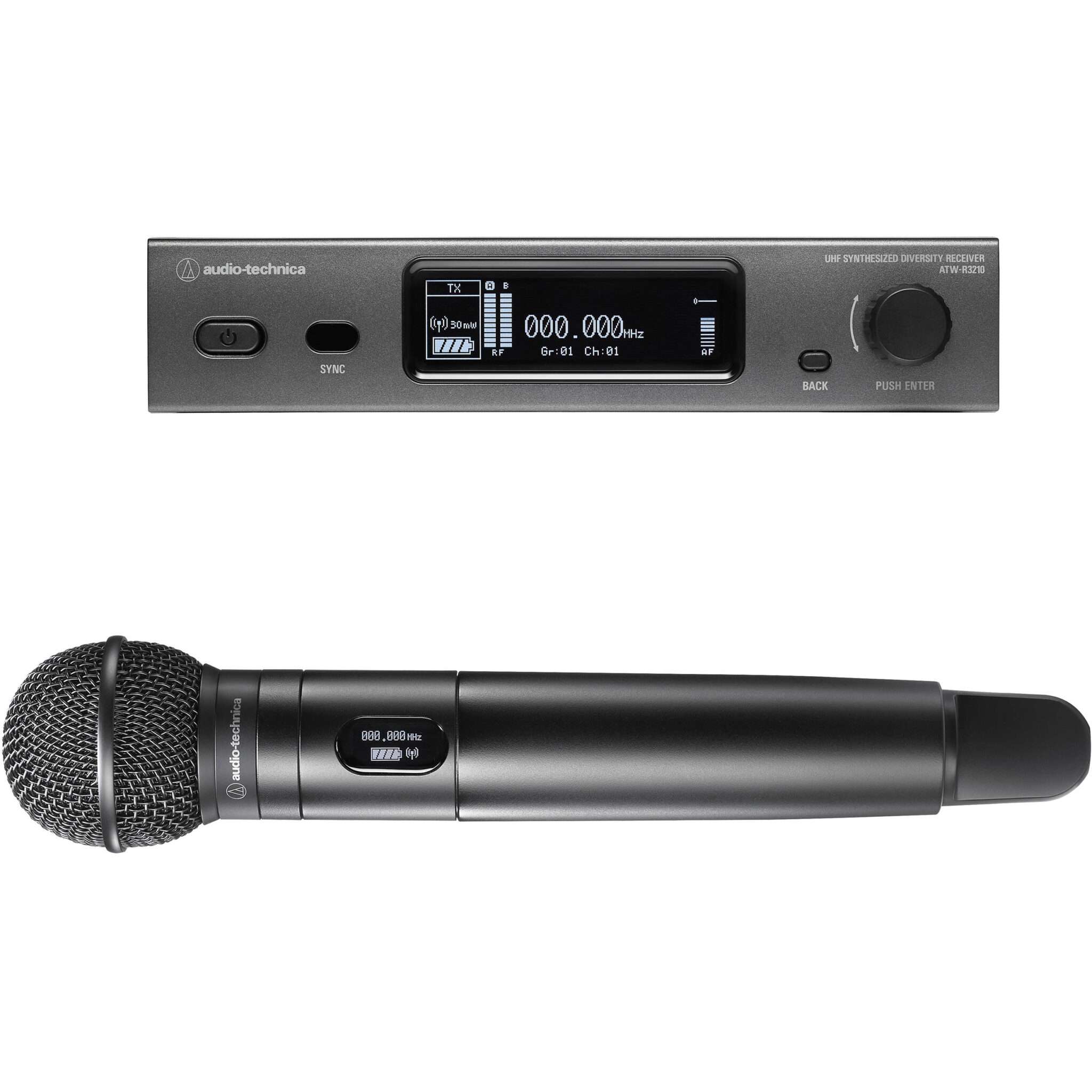 916df53d18c9cf5fbde754c7c0705587.jpg Audio-Technica ATW-3212/C510 Sistema de micrófono inalámbrico de mano serie 3000 con cápsula ATW-C510 (DE2: 470 a 530 MHz) - Imagen 1