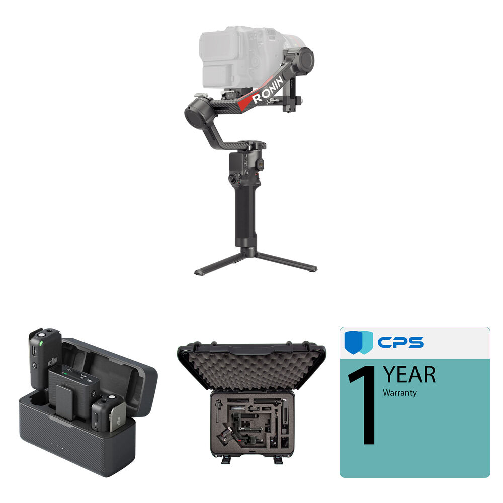 9327cb917779dadf42679d24431dea8a.jpg Kit de sistema de micrófono inalámbrico y estabilizador de cardán DJI RS 4 Pro - Imagen 1