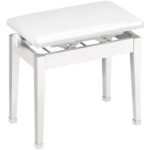 Banco de artista de metal de altura ajustable Casio (blanco)