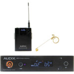 Audix AP41 Performance Series Sistema inalámbrico Bodypack de un solo canal con micrófono condensador de un solo oído HT7 (Beige, 522 a 554 MHz)