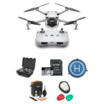 Drone DJI Mini 3 con control remoto RC-N1 y kit de estuche de viaje rígido