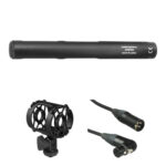 Audio-Technica AT875R Kit de micrófono tipo cañón corto con soporte antivibración y cable XLR