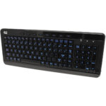 Adesso SlimTouch 120 Teclado multimedia compacto iluminado de 3 colores