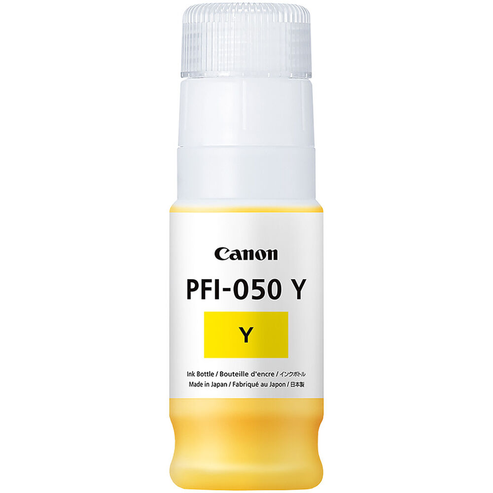 98c0064dd341d5f2a516a09b16a0a8d4-1.jpg Canon PFI-050 Yellow Pigment Ink Tank for imagePROGRAF TC-20 (70mL) - Imagen 1
