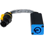 American DJ IP65 Locking Power Connector to Standard Locking Power Connector (1', Blue) - Imagen 2