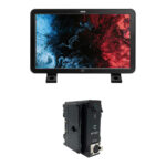 Monitor/grabador Atomos NEON 4K HDR de 17" y kit de caja de alimentación AtomX Core (montaje dorado)