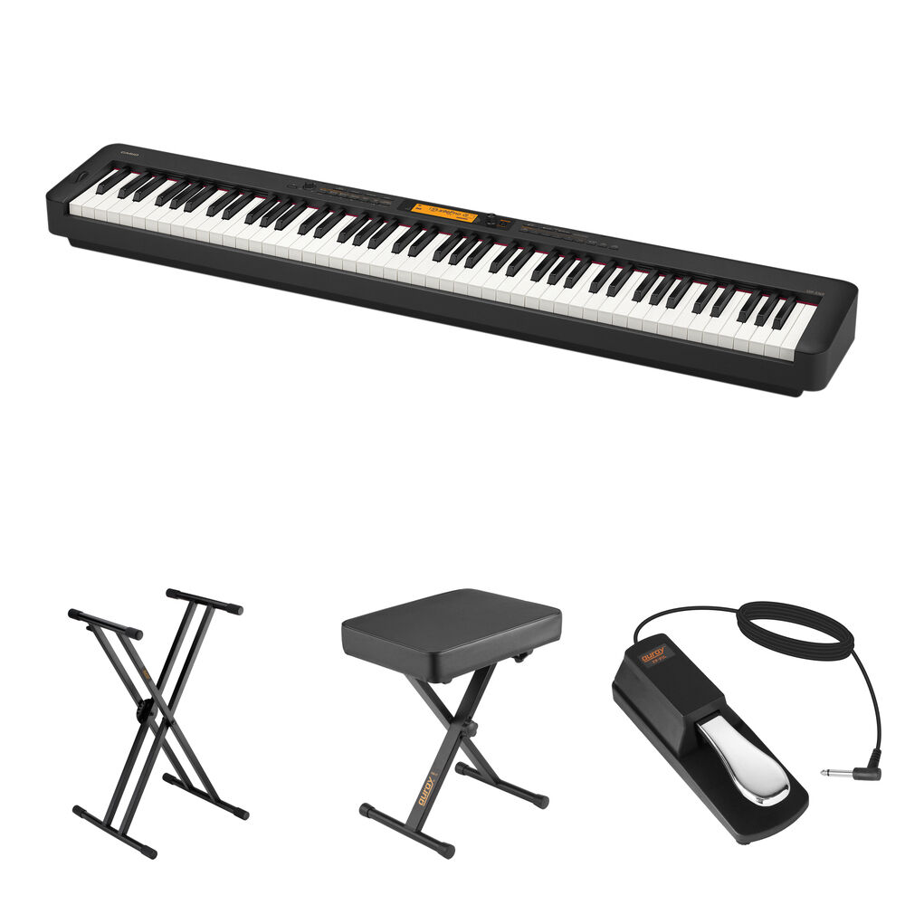 9d684847402f7c48f77cbd9abed16e71.jpg Casio CDP-S360 Kit de piano digital portátil de cuerpo delgado de 88 teclas con soporte, banco y pedal (negro) - Imagen 1