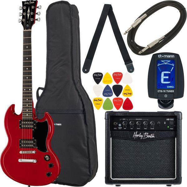 9df7fc30c43f0a81f4f00facf8a0a7b4.jpg Harley Benton DC-200 CH Student Serie Bundle - Imagen 1