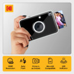 Cámara digital instantánea Kodak PRINTOMATIC+ de 10 MP con paquete de regalo (negro) - Imagen 8