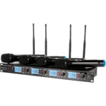 American DJ WM-419 Sistema de micrófono de mano inalámbrico UHF de cuatro canales (540 a 590 MHz) - Imagen 2