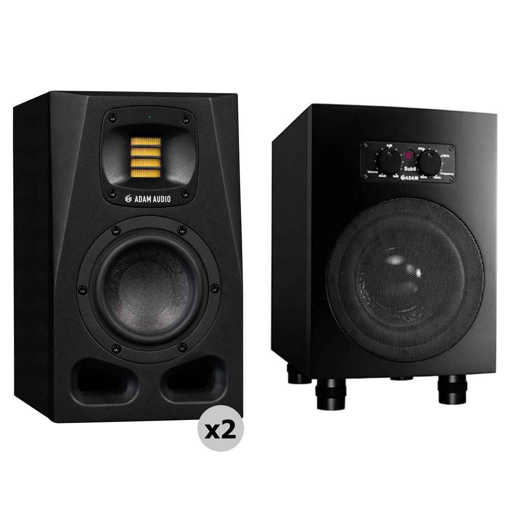 a196c732d472c3a414bd9993a633ce14.jpg Adam Professional Audio A4V 130W Monitores de estudio activos de 4" con kit de estudio de subwoofer de 8" - Imagen 1