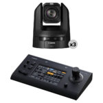 Canon 3 x CR-N100 PTZ Cameras with RC-IP100 IP Controller Kit (Satin Black) - Imagen 2