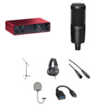 Kit de interfaz de audio Focusrite Scarlett 2i2 USB-C (4.ª generación) con micrófono Audio-Technica AT2020 - Imagen 2
