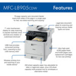 Impresora inalámbrica multifunción láser color empresarial Brother MFC-L8905CDW - Imagen 2