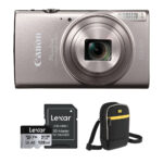 Canon PowerShot ELPH 360 HS A Camera with Basic Bundle (Silver)