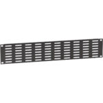 Panel de rack en forma de U Adam Hall con ranuras horizontales (19", 2 RU)
