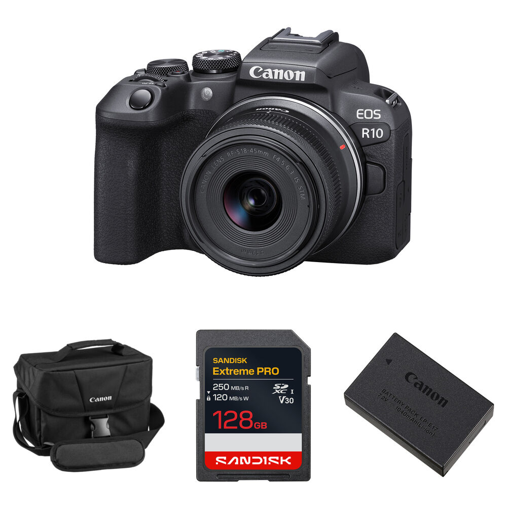 a770d0e9b126e4afc78540aefbeb279d.jpg Canon EOS R10 Mirrorless Camera with 18-45mm Lens and Essentials+ Kit - Imagen 1
