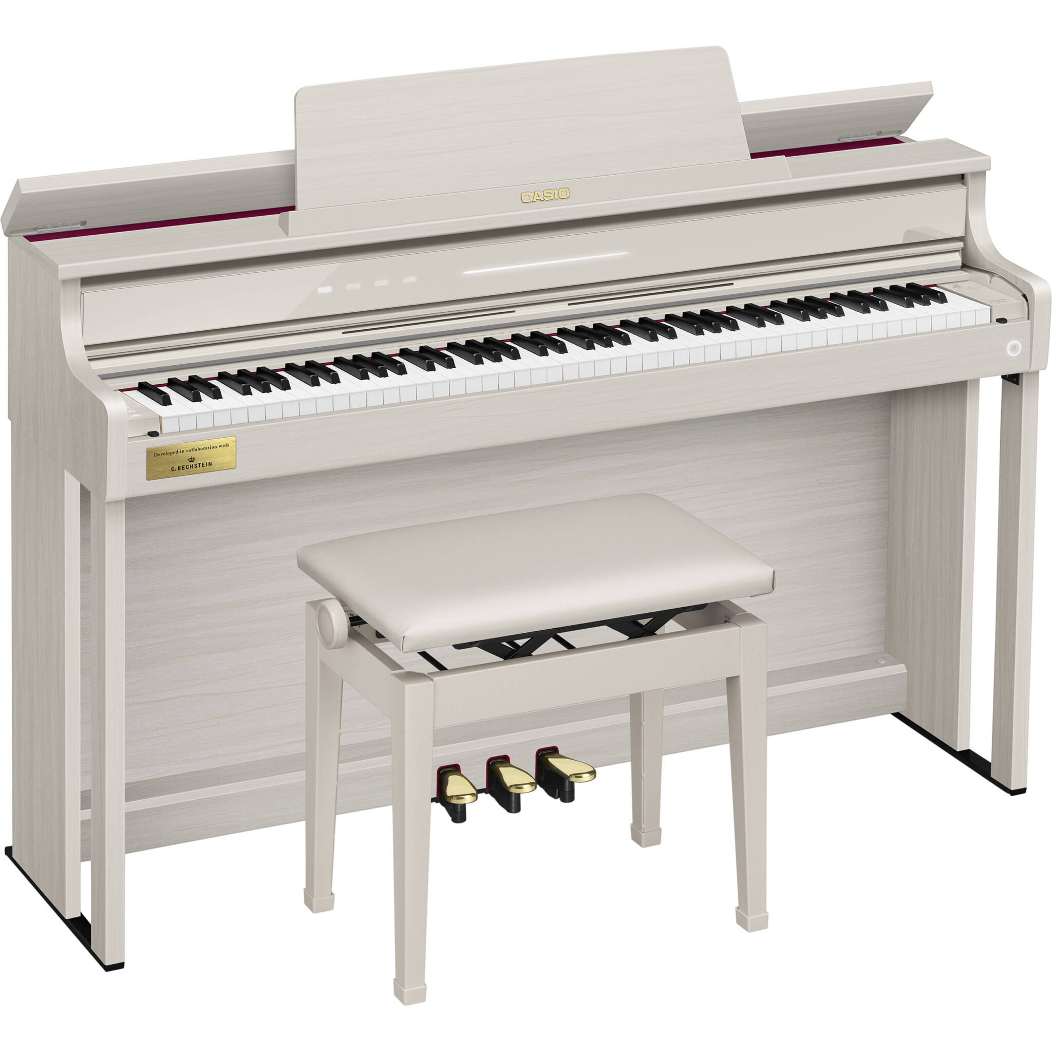 a7b957838848f081e7782ec0d3bf9122.jpg Casio Celviano AP-750 Piano digital estilo consola de 88 teclas con banco (gris/beige) - Imagen 1
