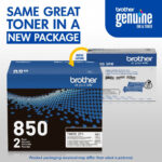 Kit de cartuchos de tóner negro de alto rendimiento Brother TN850 (paquete de 2) - Imagen 7