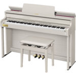 Casio Celviano AP-750 Piano digital estilo consola de 88 teclas con banco (gris/beige) - Imagen 3